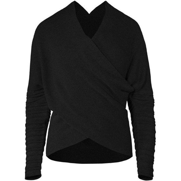 Star Wars Musterbrand Dark Rey Black Knitted Wrap Sweater Women's MEDIUM - Picture 1 of 14